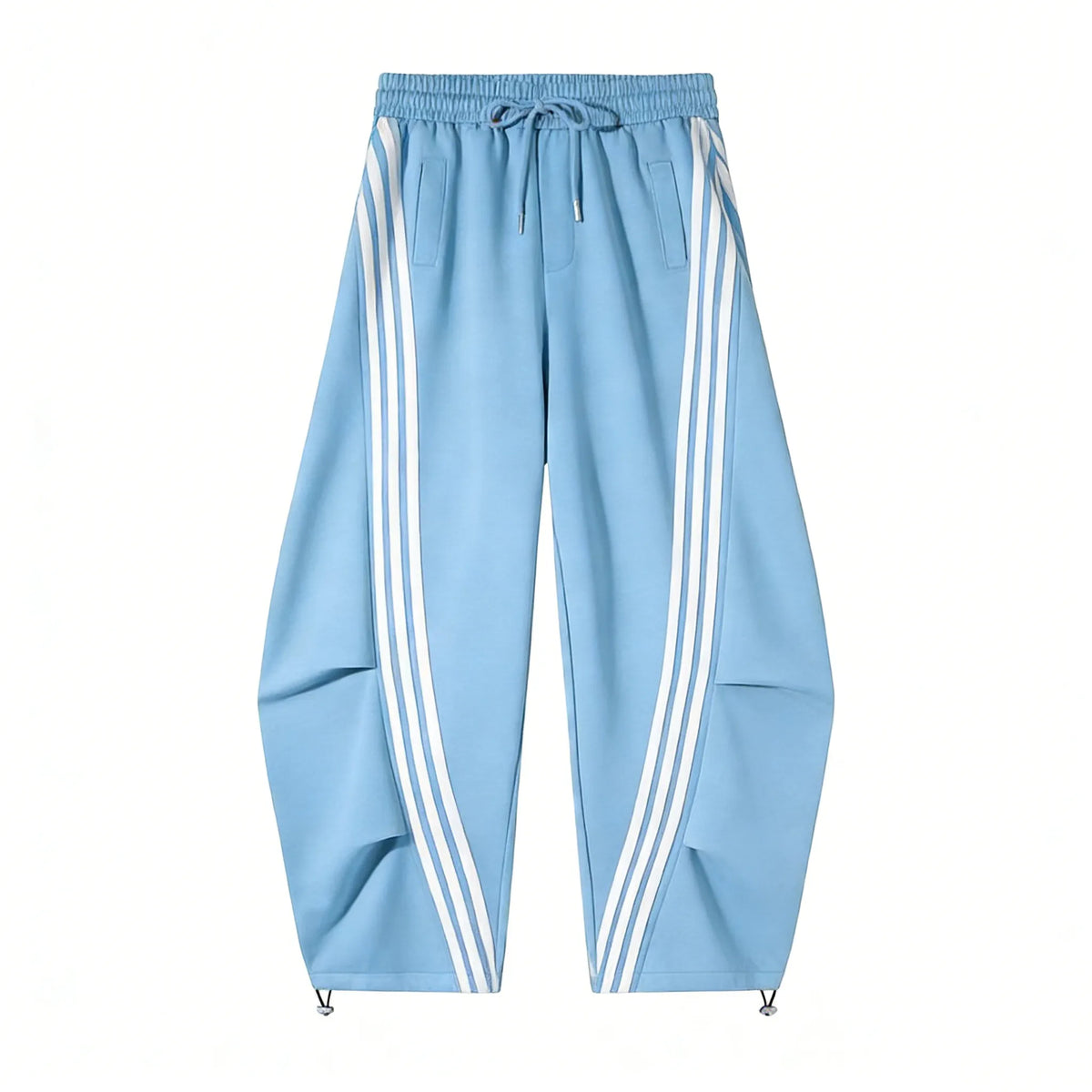 Flooo Loose Wide Leg Striped Track Pants