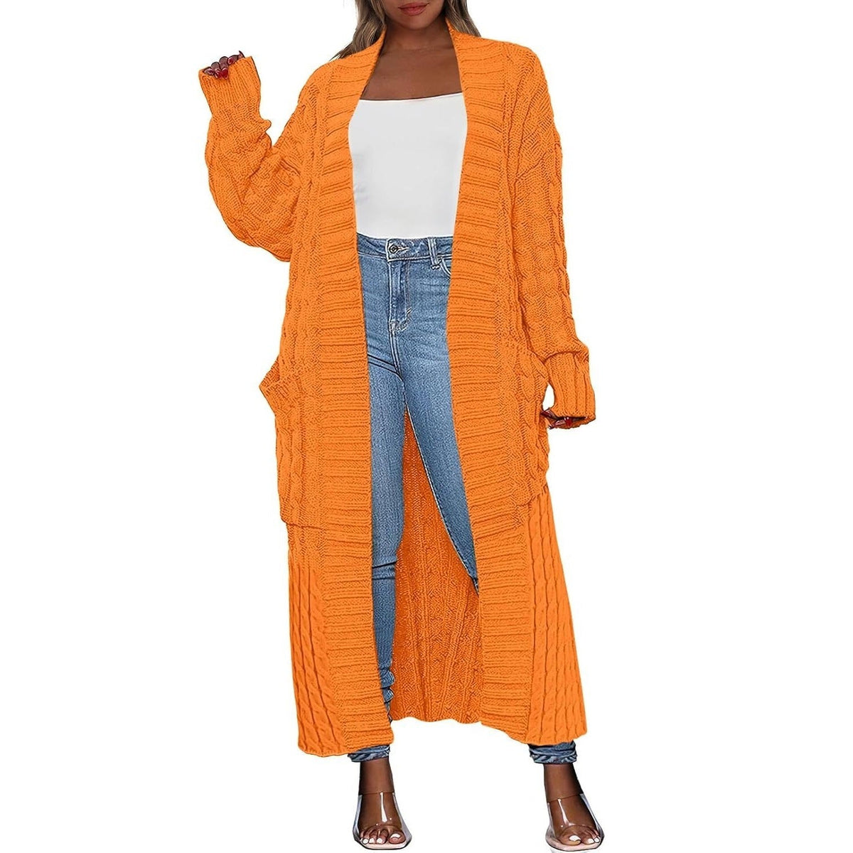 🔥 TODAY ONLY SALE! Women’s Oversized Long Knit Cardigan – Cozy Open-Front Long Sleeve Sweater Coat | Limited-Time Deal