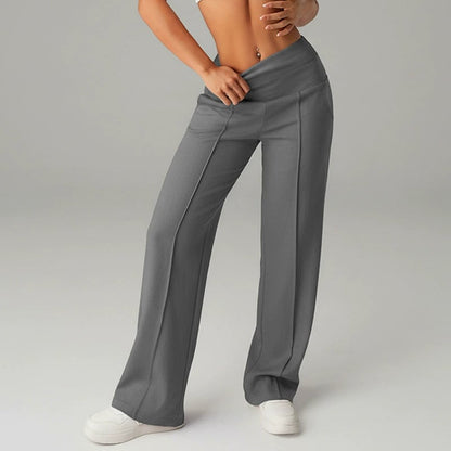 🎉 Neujahrsgeschenk – 50% RABATT!👖 Damen-Hochtaillen-Weitbeinhose: Echte Taschen + Stretchstoff – Bequem & stylisch für jeden Tag!