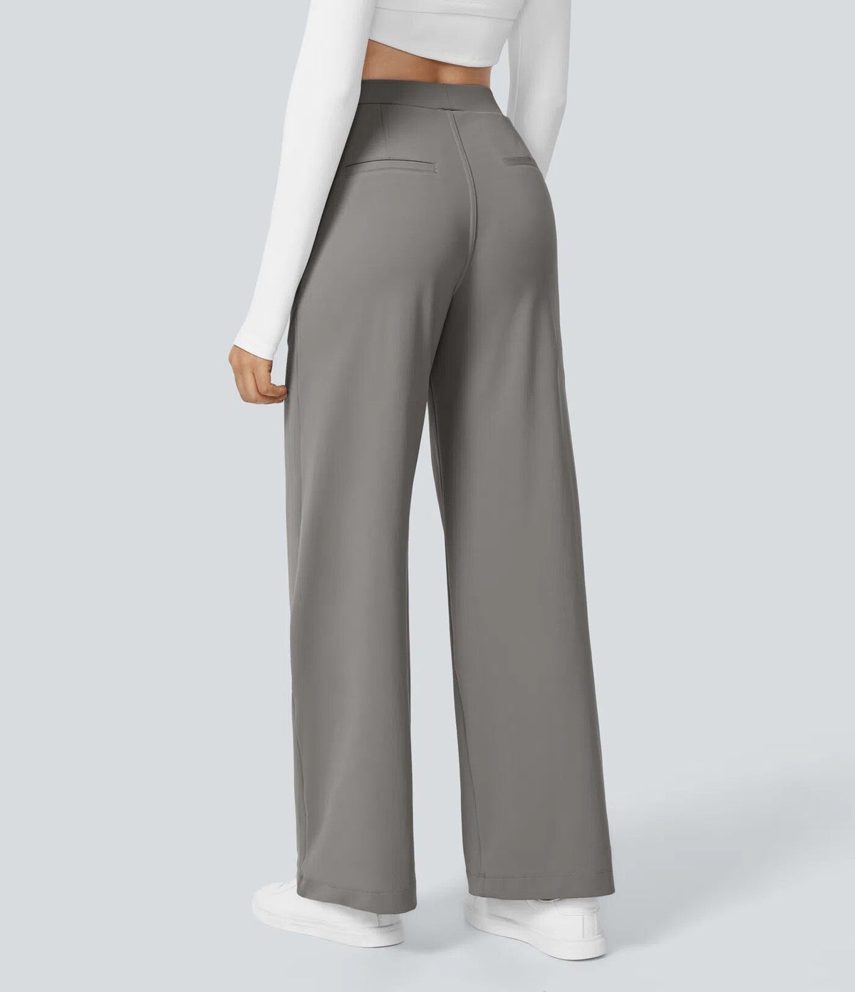 🔥 LAST DAY SALE  High‑Waist Straight‑Leg Tailored Trousers with Side Pockets
