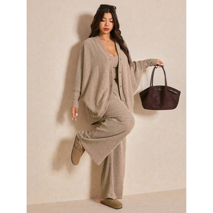 Plus Size Women's 3-Piece Knit Set