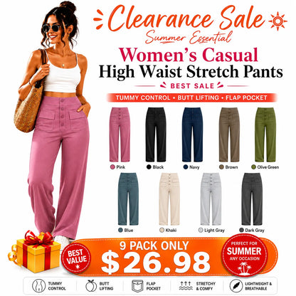 2026Women's Casual High Waist Stretch Pants