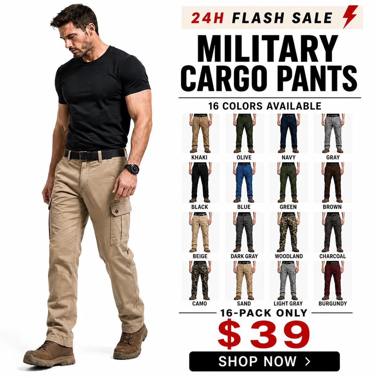 Men's work Pants with 7 Pockets