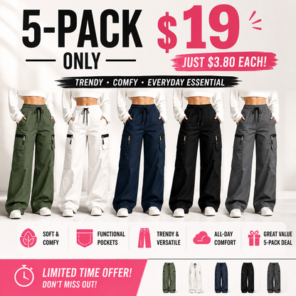 ⚡FINAL SALE 🔥Women's lightweight loose cargo pants with multiple pockets