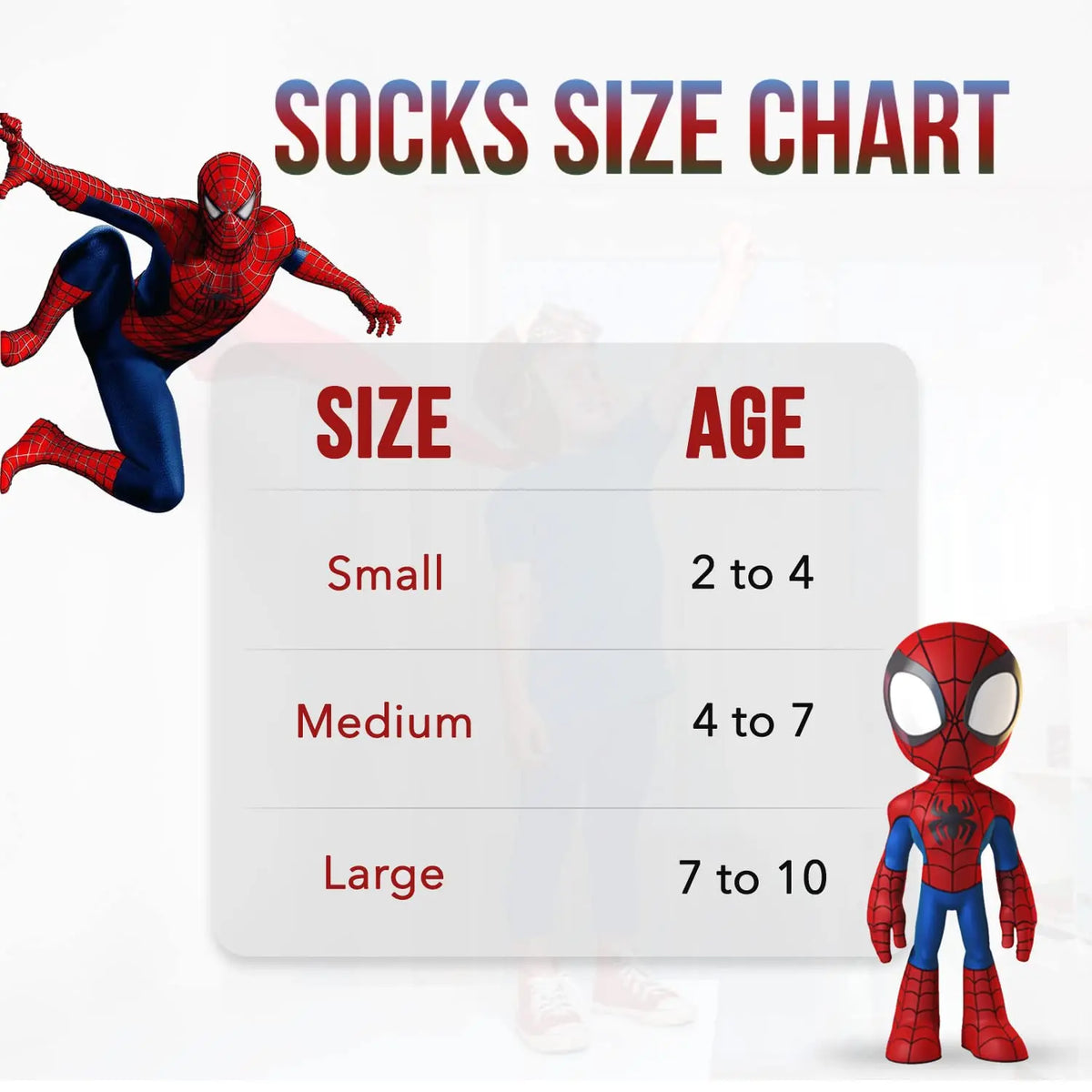 Marvel Spider-Man Boys Printed Youth Socks (10-Pack)