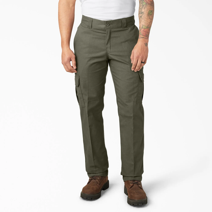 Men's Flex Cargo Pants – Regular Fit Straight Leg with Expandable Pockets
