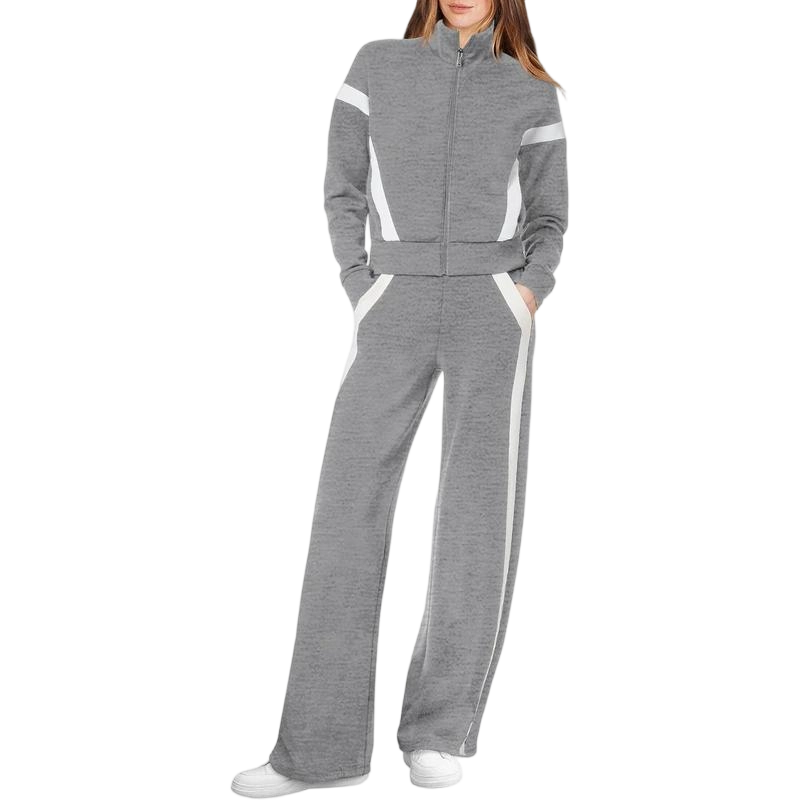 Lounge Sets for Women 2025 Sweatsuit 2 Piece Outfits Sweatshirt Wide Leg Sweatpant Tracksuit Matching Set