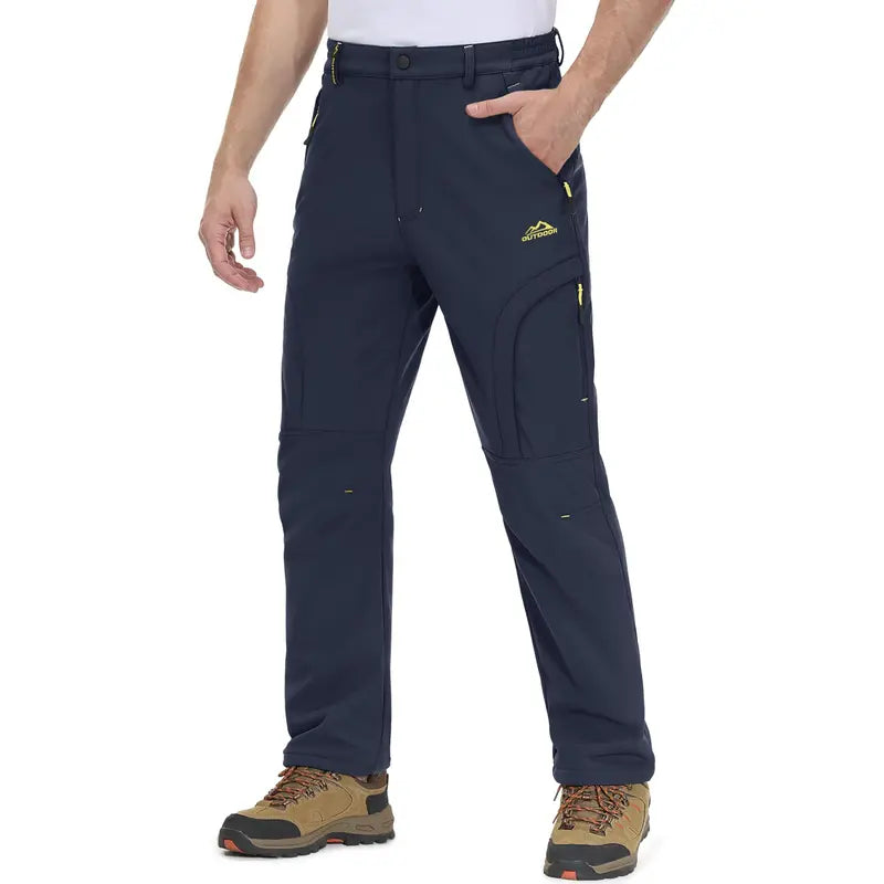💚 Men's Winter Ski Pants Fleece Lined 5-Zip