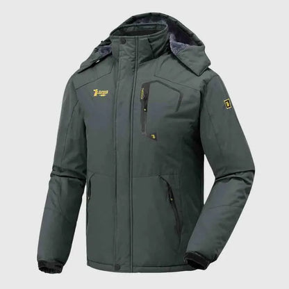 🔥Last day promotion⚡Men's Ski Snow Jacket  Waterproof Insulated Fleece Outdoor Mountain Hooded Winter Coat