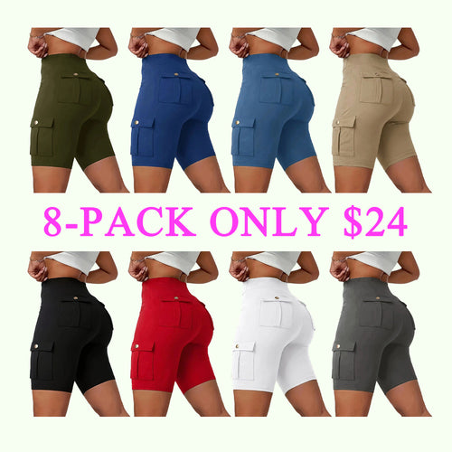 Women's High Waist Pocket Shorts