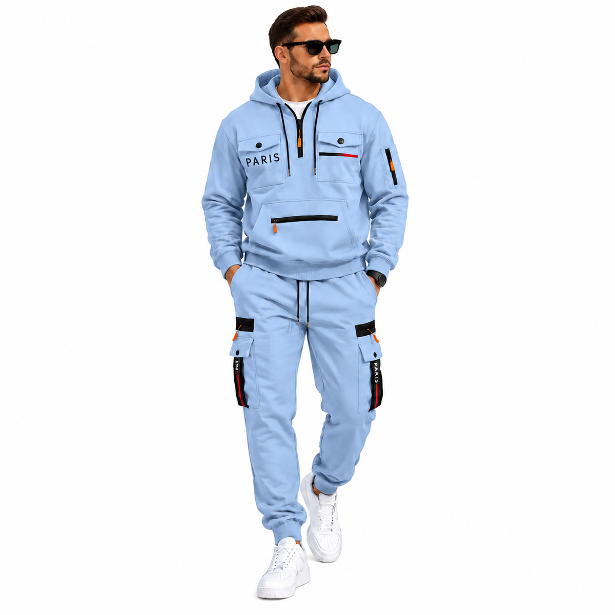 Men's 2-Piece Hoodie & Cargo Jogger Set