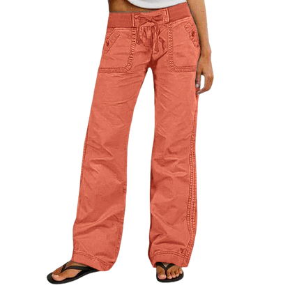 Women's High Stretch Mid Rise Straight Pants
