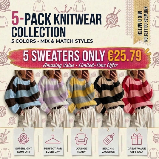 Retro Color Block Stripe Sweater, Oversized Knit Top