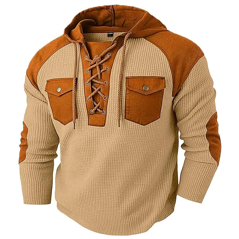 Men's Hooded Sweatshirt with Drawstring Pockets