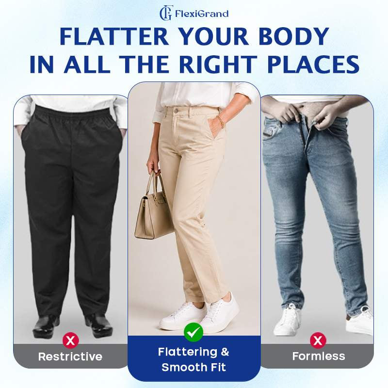 Women Multi-Pocket Stretch Comfort Pants