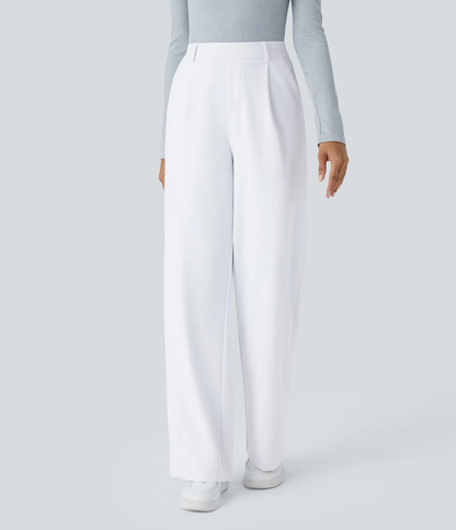 🔥 LAST DAY SALE  High‑Waist Straight‑Leg Tailored Trousers with Side Pockets