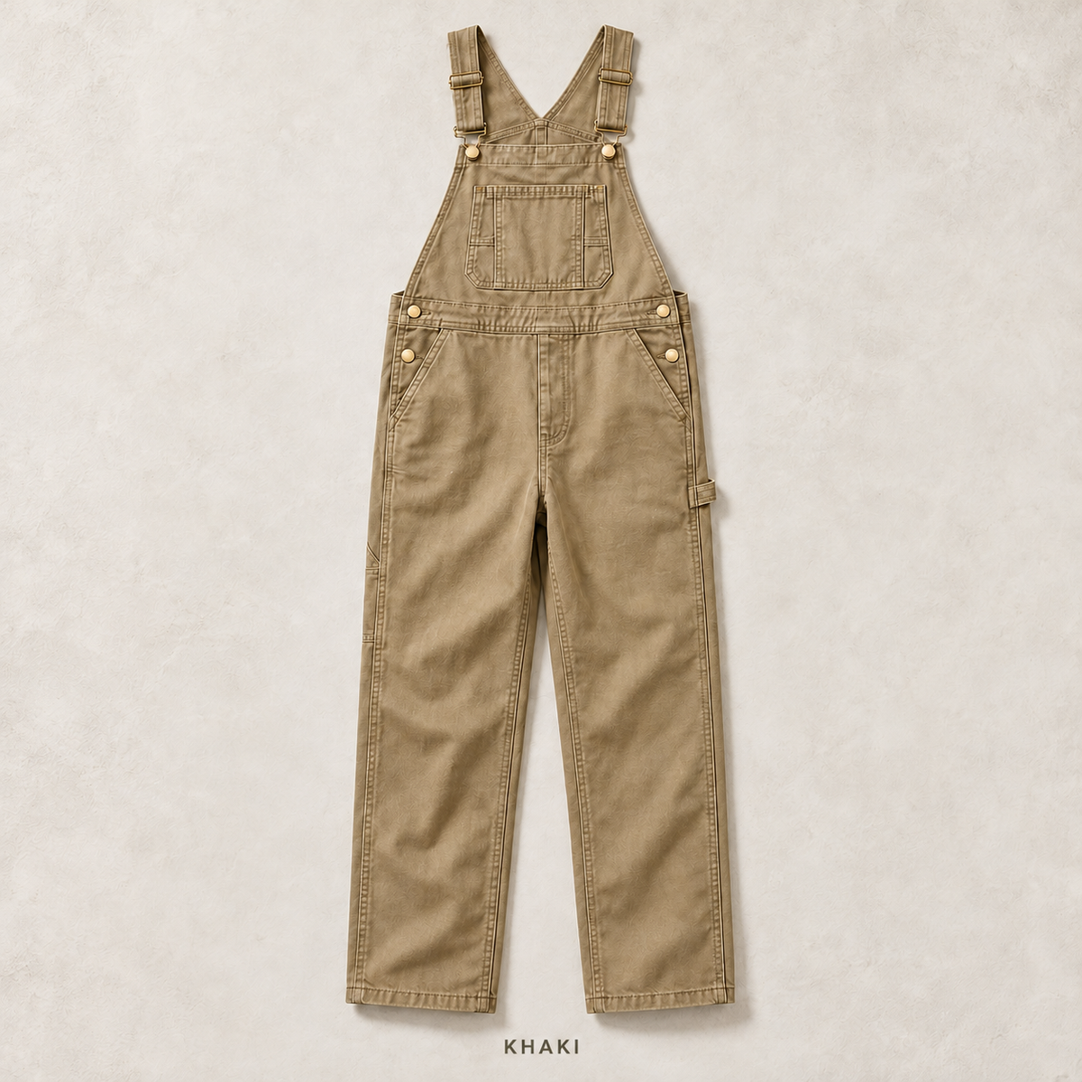 Men's Heavyweight Cotton Denim Overalls Relaxed Fit Straight Leg Dungarees with Multi Pocket Utility