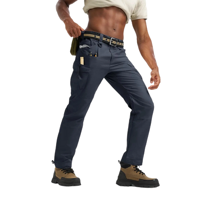 Men's Tactical Work Pants Multi-Pocket Water Resistant Cargo Pants Ripstop Hiking Military Construction Outdoor Pants 10 Pockets