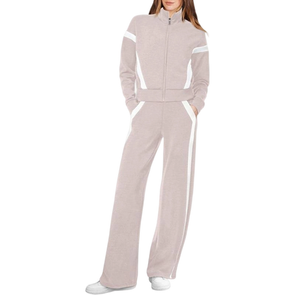 Lounge Sets for Women 2025 Sweatsuit 2 Piece Outfits Sweatshirt Wide Leg Sweatpant Tracksuit Matching Set