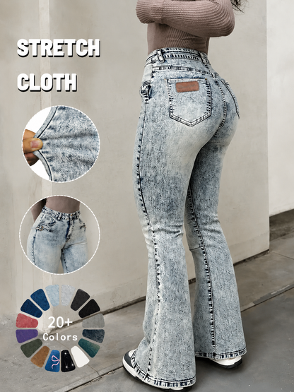 Women's High Waist Flare Leg Jeans