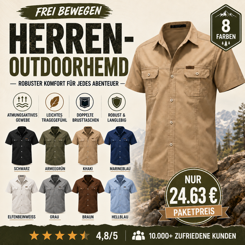 🔥 BESTSELLER | Leichtes Outdoor-Hemd