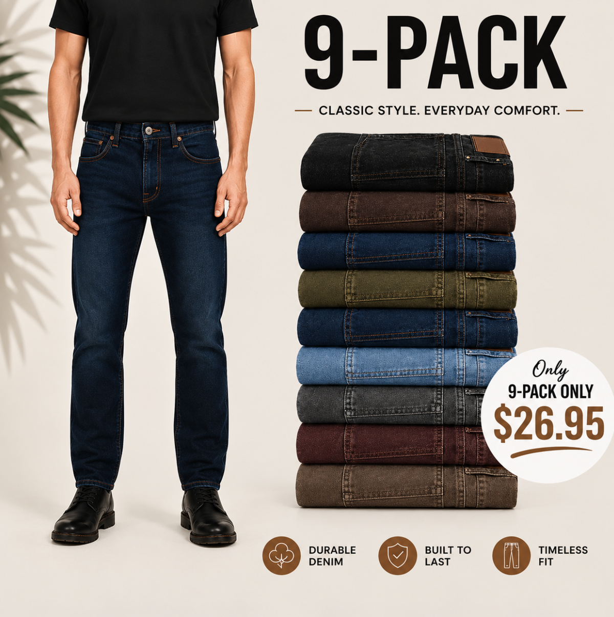 🤲🔥Clearance sale, limited stock 🔥 CLASSIC FIT JEANS