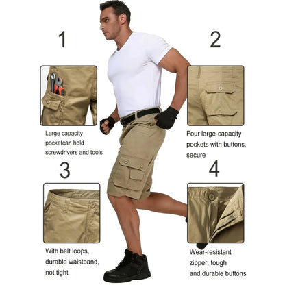 Men's Casual Cargo Pants with Multiple Pockets