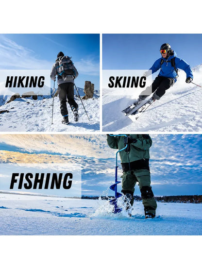💚 Men's Winter Ski Pants Fleece Lined 5-Zip