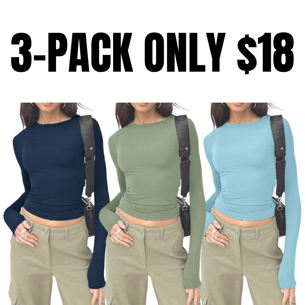 Women's Solid Long Sleeve Sports Tee