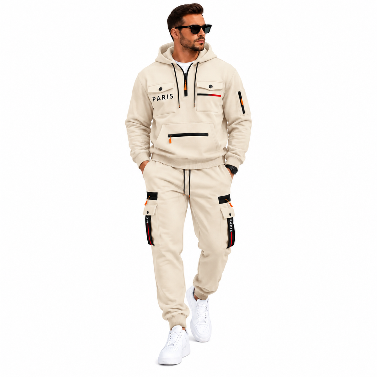 Men's 2-Piece Hoodie & Cargo Jogger Set