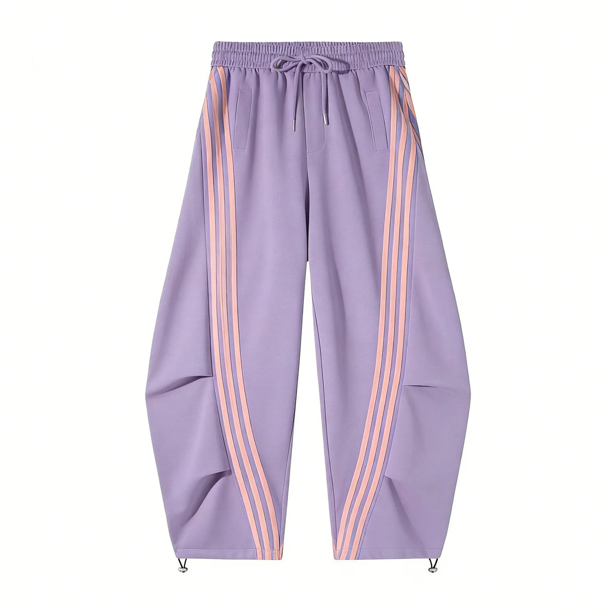 Flooo Loose Wide Leg Striped Track Pants