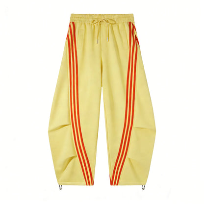 Flooo Loose Wide Leg Striped Track Pants