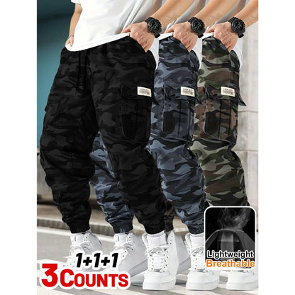 Men's Lightweight Camouflage Tactical Cargo Pants – Single or 3-Pack