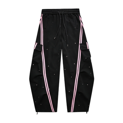 Women  Wide Leg Drawstring Joggers with Side Pockets