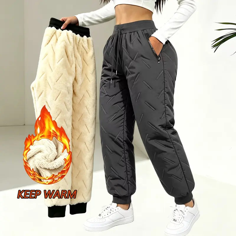 Women's Winter Fleece-Lined Thick Casual Pants