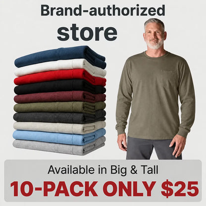 Men’s Heavyweight Pocket T-Shirt Duo – Short & Long Sleeve
