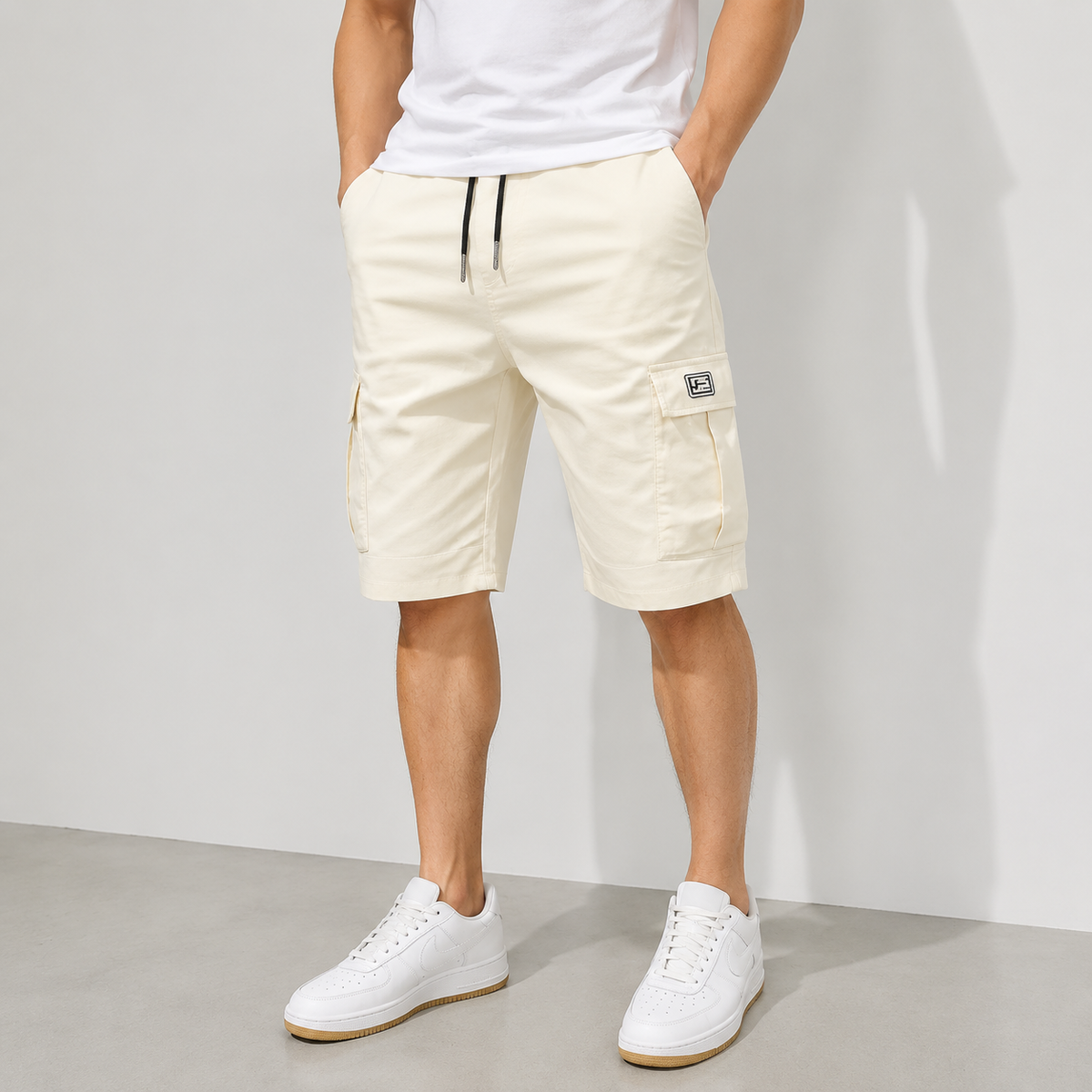 Men's Multi-Pocket Drawstring Cargo Shorts — Value Bundle