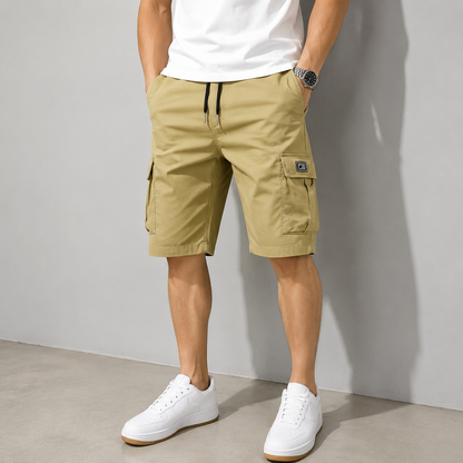 Men's Multi-Pocket Drawstring Cargo Shorts — Value Bundle