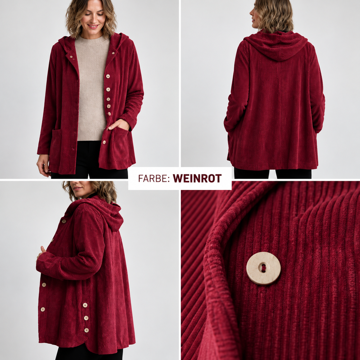🧥 Die exklusive Cordjacke des Jahres 2026 🍂 – Luxuriöses Cord-Overshirt mit Kapuze ✨