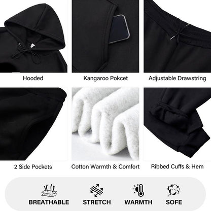 Men's Jesus Letter Printed Hoodie and Sweatpants Set
