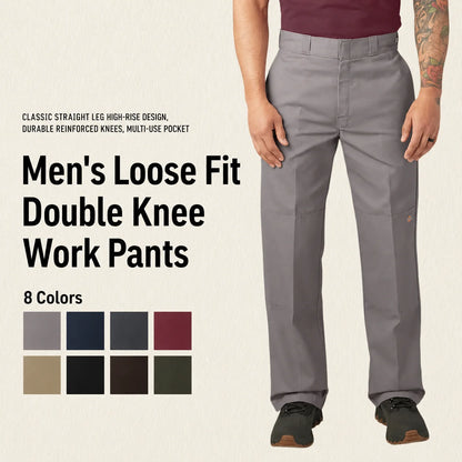 Men's Loose Fit Double Knee Work Pants