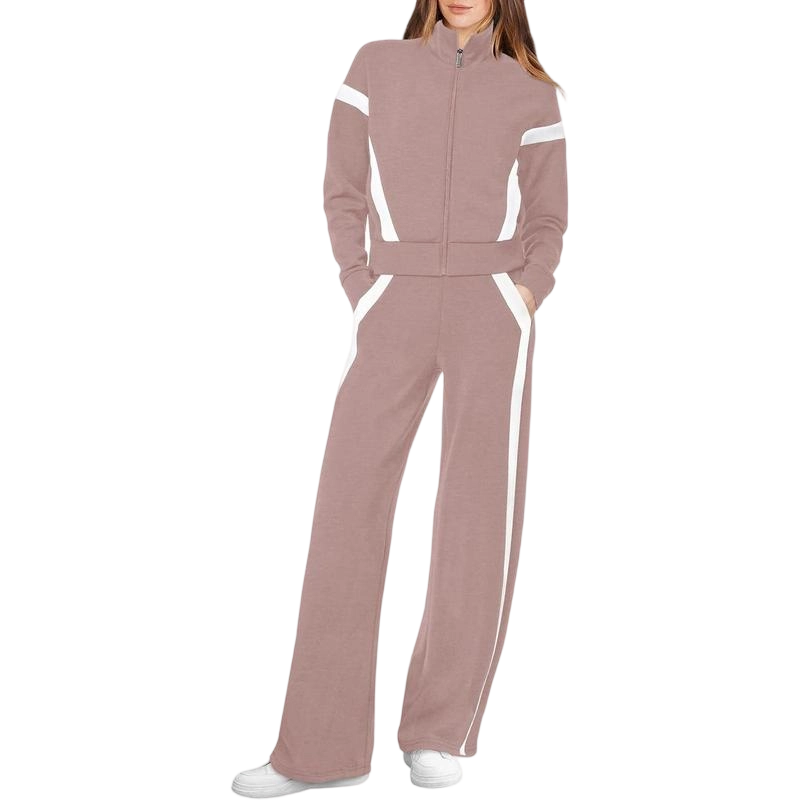 Lounge Sets for Women 2025 Sweatsuit 2 Piece Outfits Sweatshirt Wide Leg Sweatpant Tracksuit Matching Set