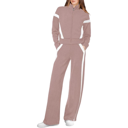 Lounge Sets for Women 2025 Sweatsuit 2 Piece Outfits Sweatshirt Wide Leg Sweatpant Tracksuit Matching Set