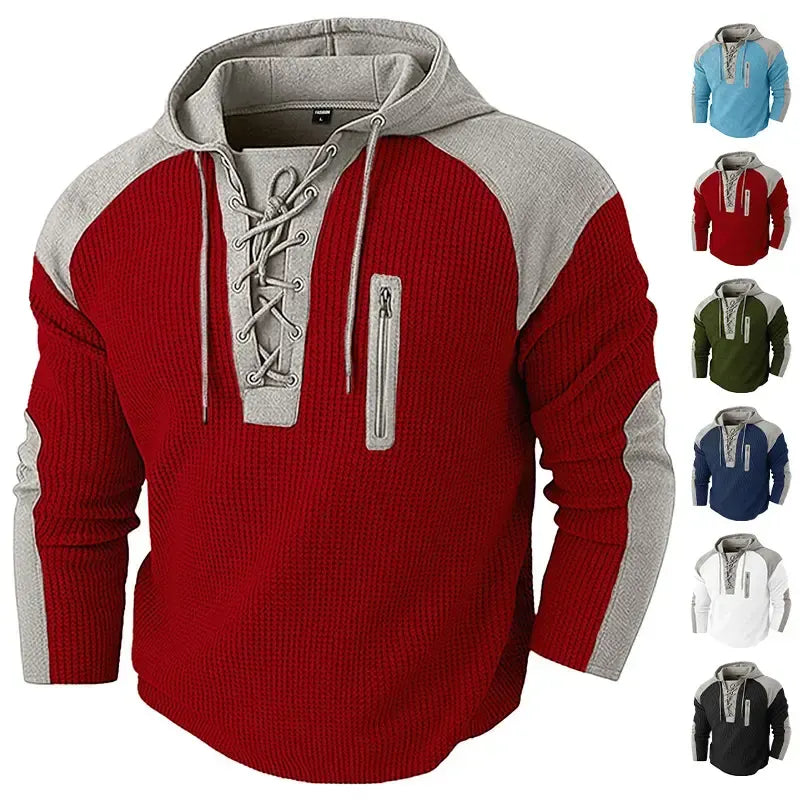 Men's Hooded Sweatshirt with Drawstring Pockets