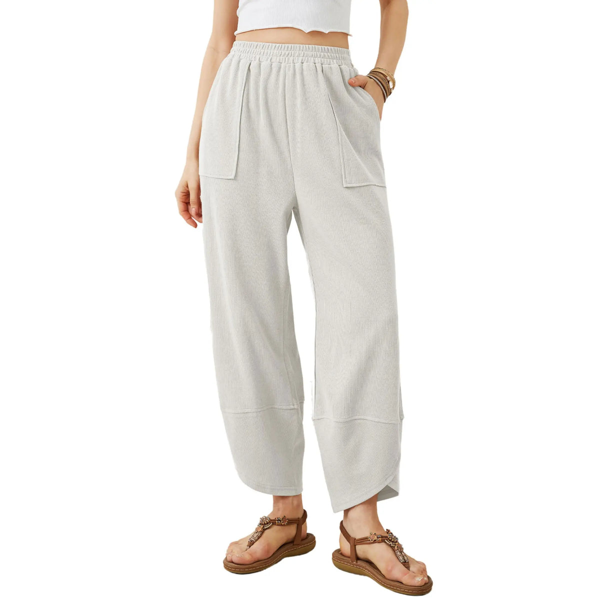 Elasticated Harem Palazzo Pants