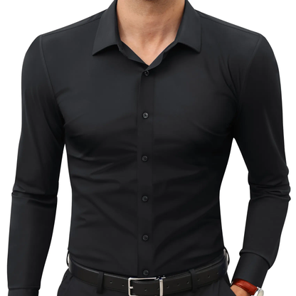 Men's Stretch Dress Shirt – Quick-Dry Anti-Wrinkle Slim Long-Sleeve Business Casual Top, Worldwide Shipping