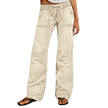Women's High Stretch Mid Rise Straight Pants