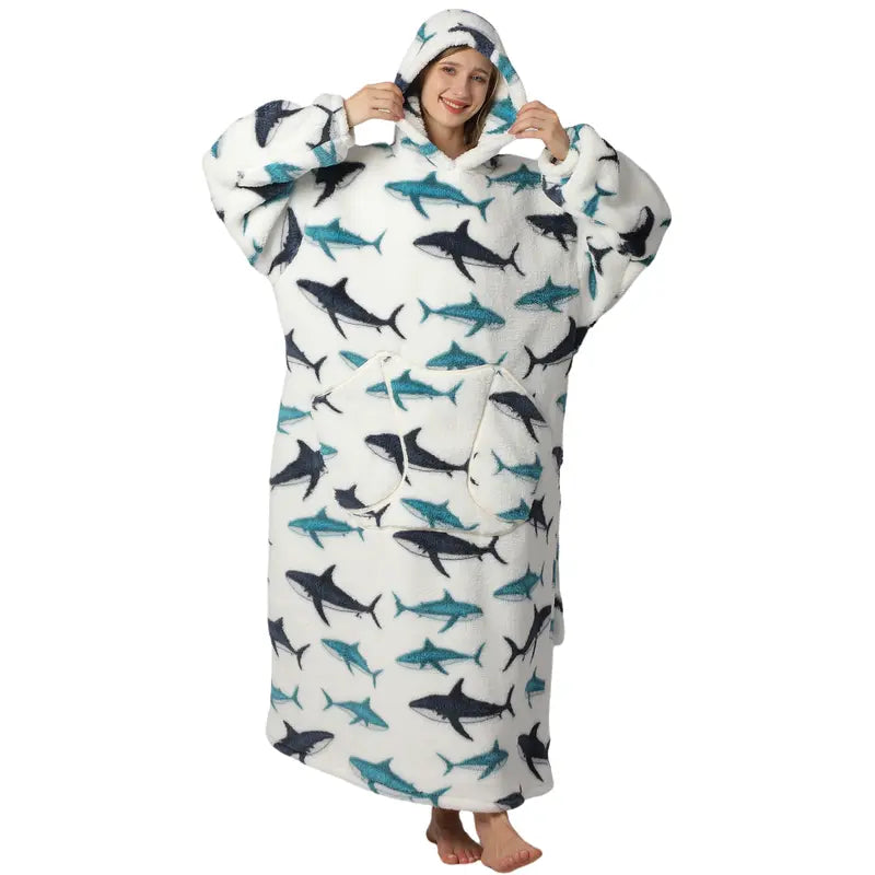 🔥 TODAY ONLY SALE! Msrlassn Oversized Sherpa Wearable Hoodie Blanket – Ultra-Soft, Warm & Cozy | Limited-Time Deal