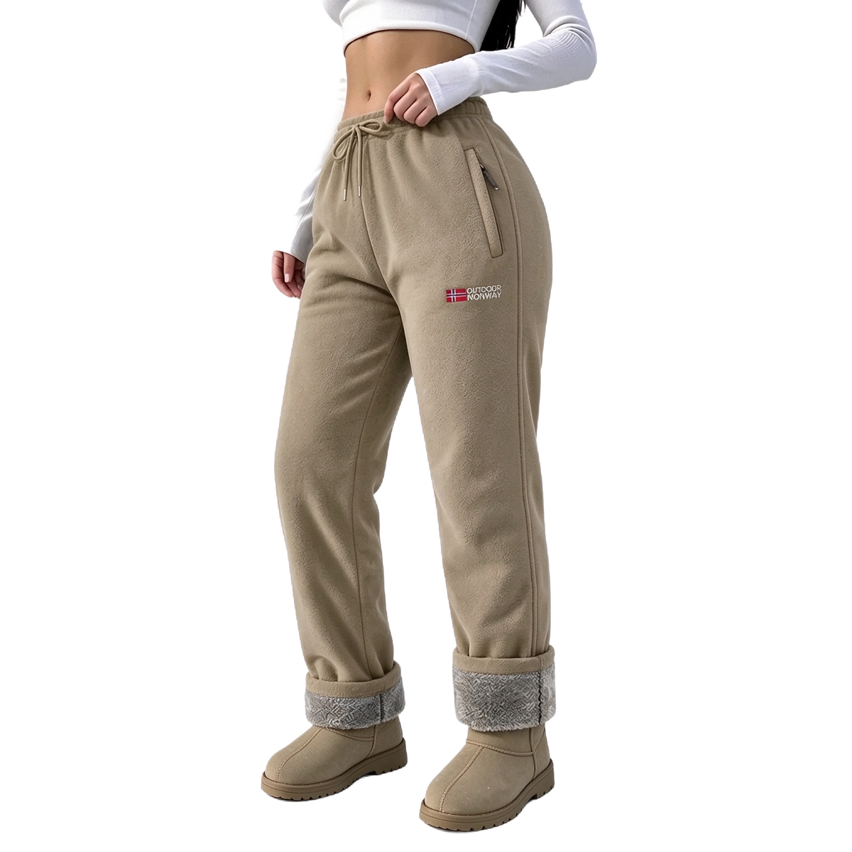 Women's Fleece-Lined Warm Long Pants