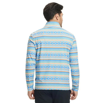 Men’s 1/4 Zip Printed Athletic Top